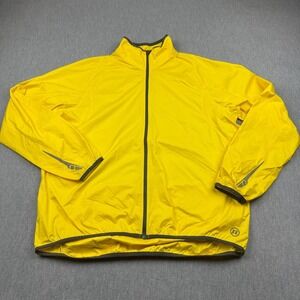 Novara Jacket Mens XL Yellow Windbreaker Lightweight Cycling Running Full Zip